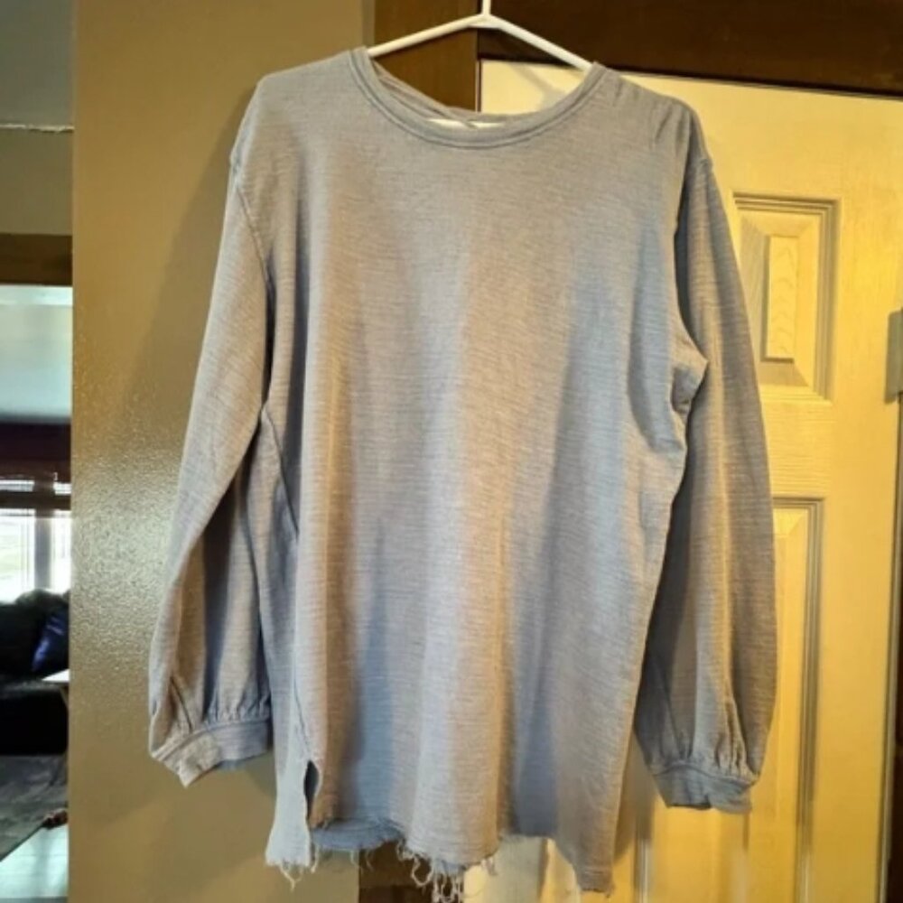 Oversized Knit Soul Song Tee In Huron Blue - Picture 4 of 6